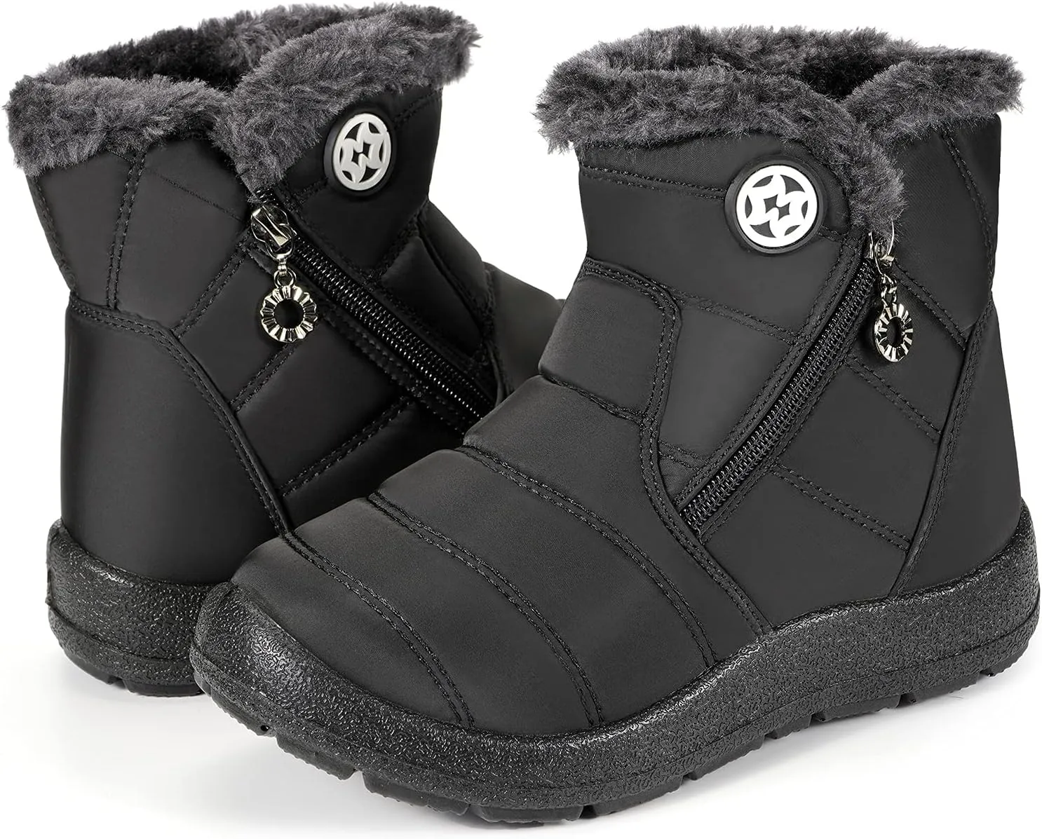 KVbabby Girls' Boys' Snow Boots Winter Boots Ankle Boots Kids Boots Warm Fur Anti-Slip