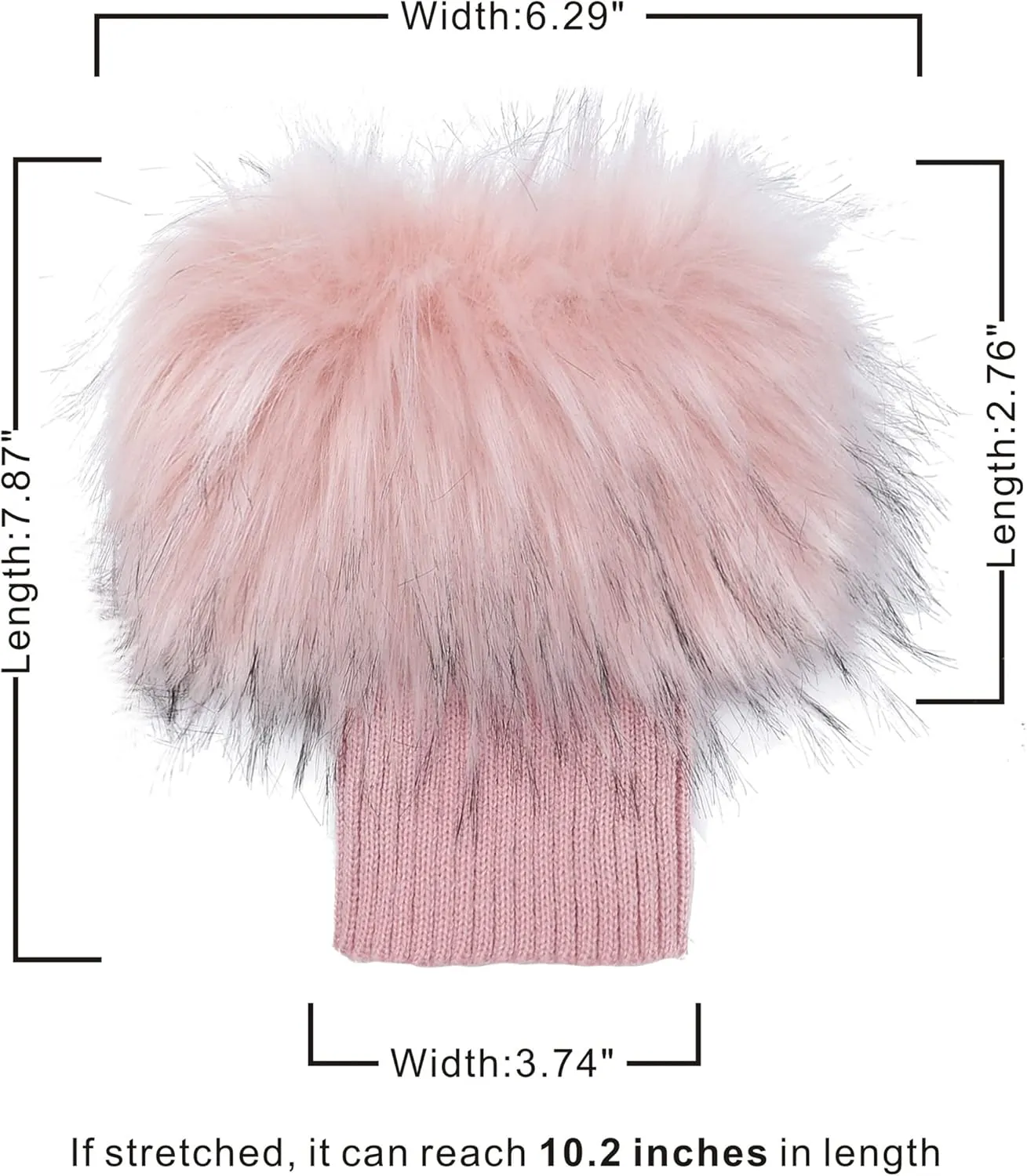 LA CARRIE Women Faux Fur Plush Leg Warmers Short Furry Fuzzy Leg Cuffs Girls Winter Knitted Boot