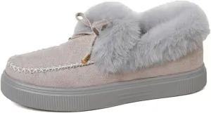 Ladmiple Winter Boots For Women 2024 Warm Fur Lined Snow Ankle Boots Outdoor Short Booties Fashion Slip On Walking Shoes