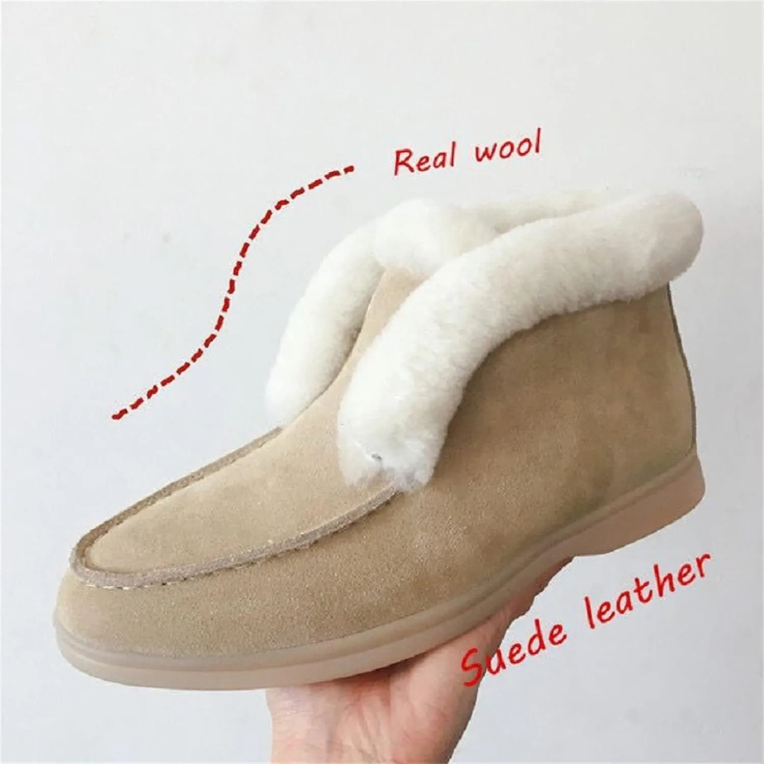 Lausiuoe Boots For Women Ankle Booties Winter Fluffy Fuzzy Soft Cozy Outdoor Fashion Casual Walking Shoes House Slipper