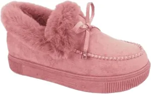 Lausiuoe Winter Boots For Women 2022 With Fur Ankle Booties Slip On Comfortable Casual Snow Fuzzy Walking Shoes Loafers