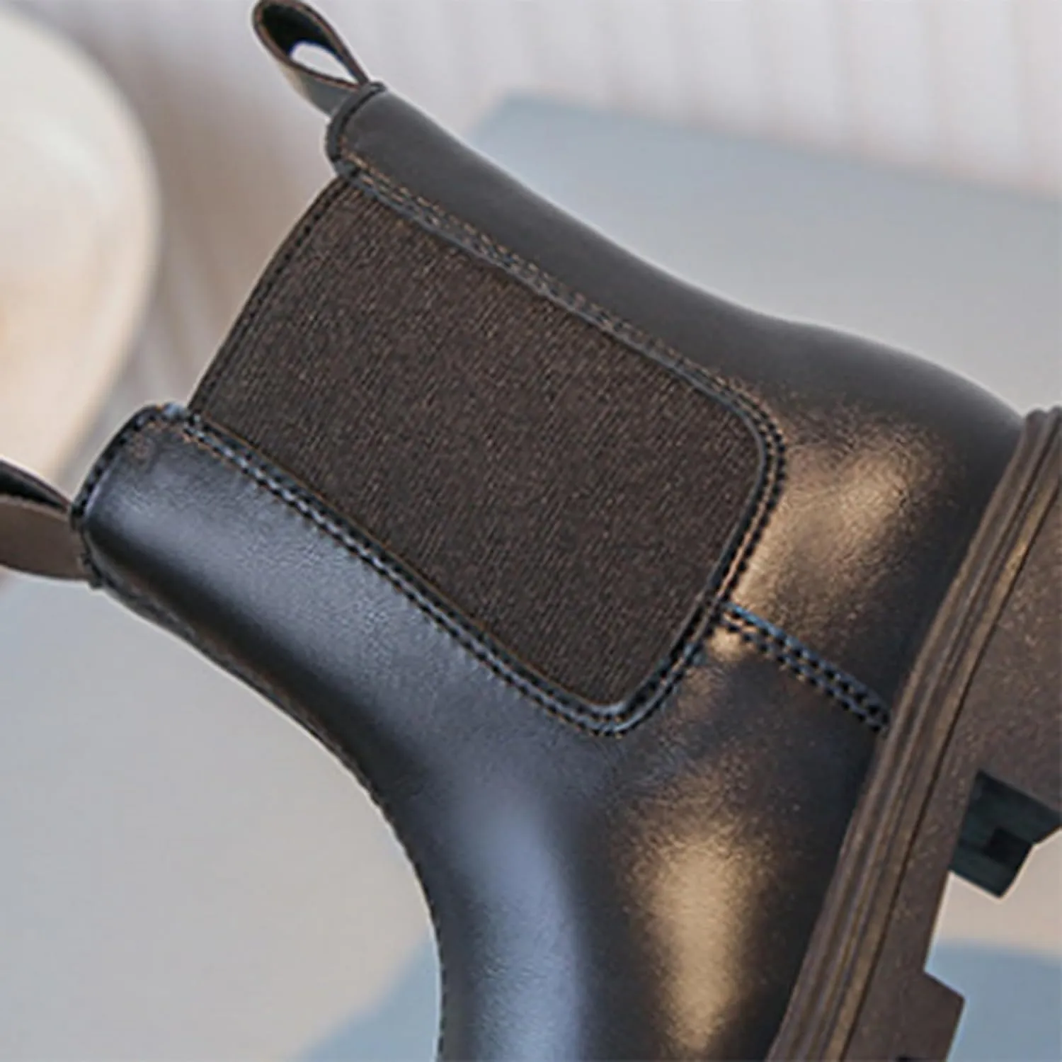 Leather 𝐖aterproof Booties For Girls Kids Dress Dance Outdoor Non Slip Shoes Side Zipper Sole Soft Boots Light Comfy