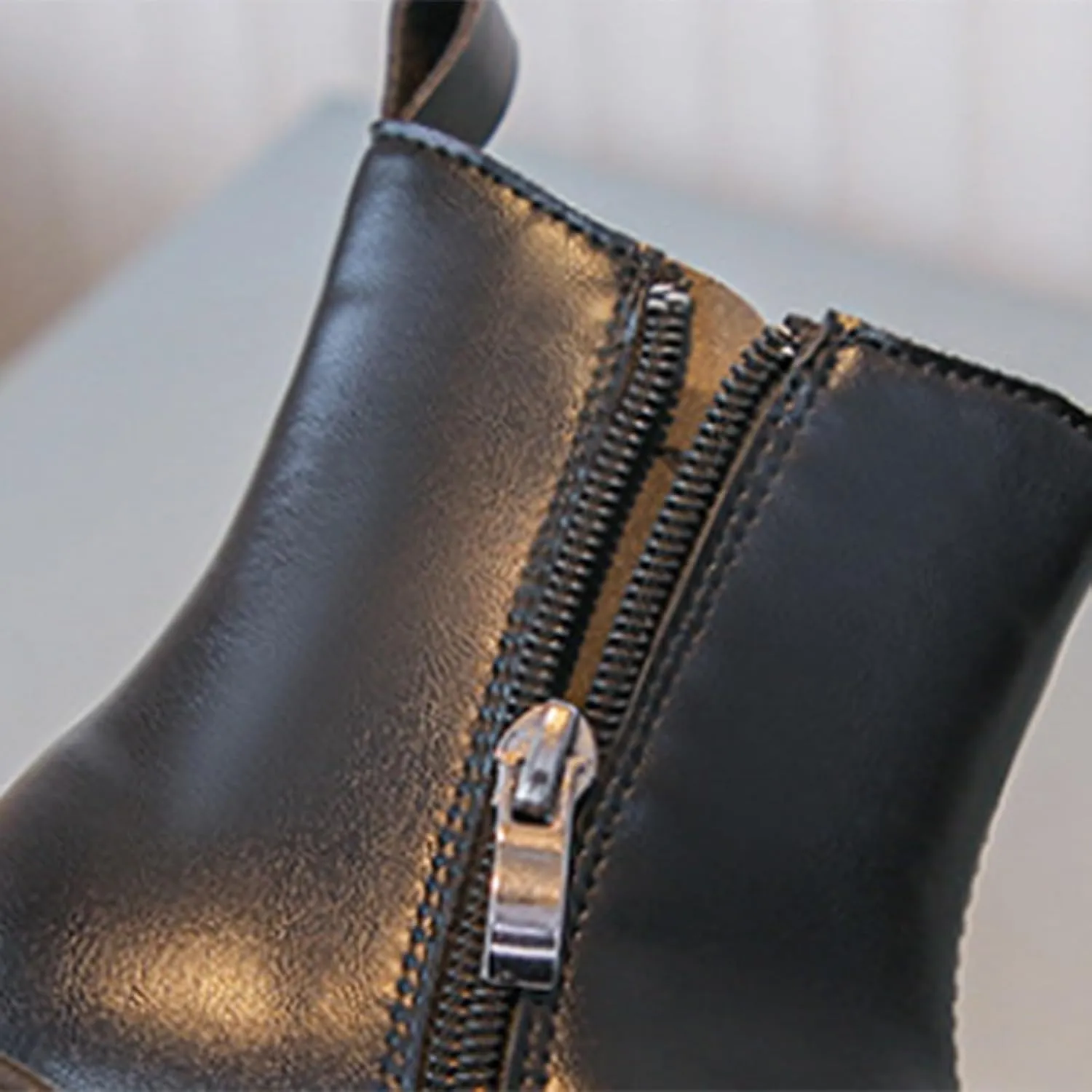 Leather 𝐖aterproof Booties For Girls Kids Dress Dance Outdoor Non Slip Shoes Side Zipper Sole Soft Boots Light Comfy