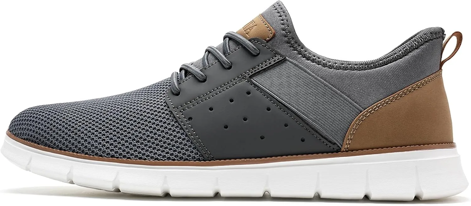 LEZTA Men‘s Casual Shoes Fashion Sneakers Quickly Put on Men's Dress Shoes Lightweight Breathable Mesh Oxfords Walking Shoes