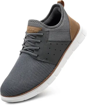LEZTA Men‘s Casual Shoes Fashion Sneakers Quickly Put on Men's Dress Shoes Lightweight Breathable Mesh Oxfords Walking Shoes