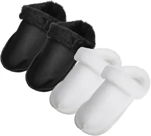 LIFKOME 2 Pairs Warm Clogs Liner Winter Plush Shoe Inserts Fuzzy Slipper Shoe Liners Breathable Inner Soles for Shoes Clogs Boots Slippers US Size 7.5-8 and 8.5-9
