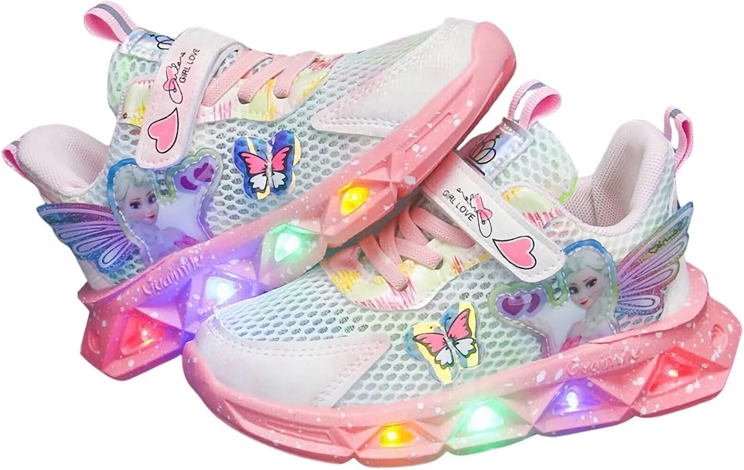 Light Up Shoes for Girls LED Princess Sneakers Zapatos para Niñas Baby Toddler Birthday Shoes Tenis para Niñas