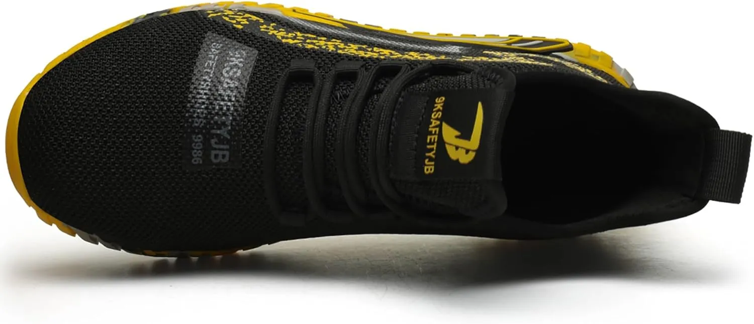 Lightweight Work Safety Steel Toe Sneakers, Durable Breathable Light Construction Tennis Shoes
