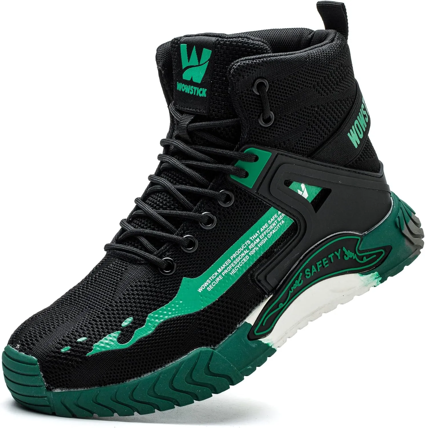 Lightweight Work Safety Steel Toe Sneakers, Durable Breathable Light Construction Tennis Shoes