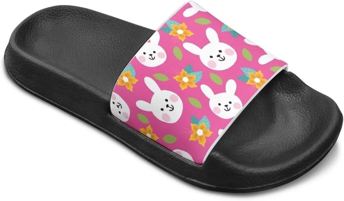 Little Kids Slides Slippers Summer EVA Non Slip One Piece Sandal for Beach Home Soft and Quickly Drying