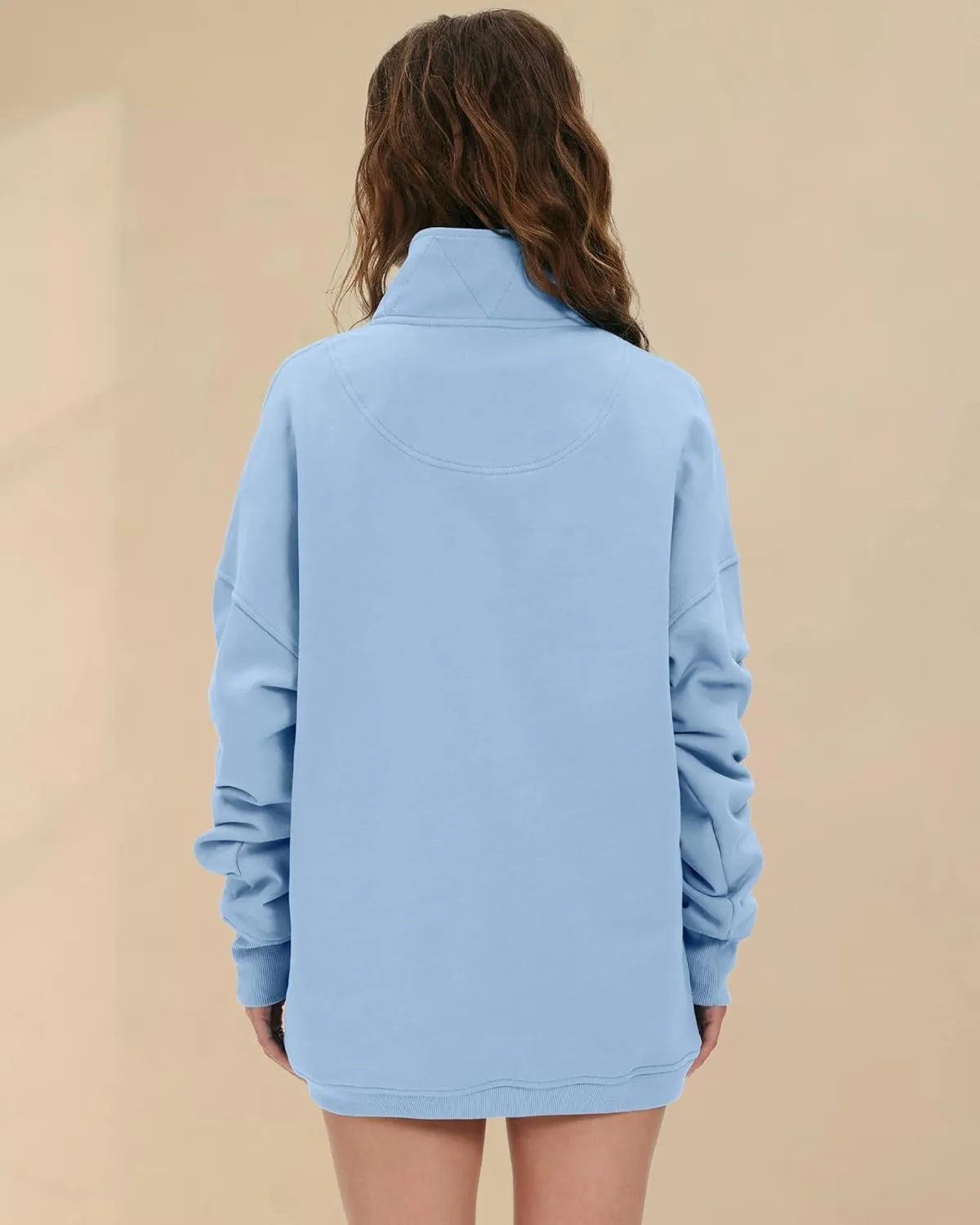 Locachy Womens Casual Button Henley Neck Oversized Sweatshirt Long Sleeve Pullover Tops Outfits