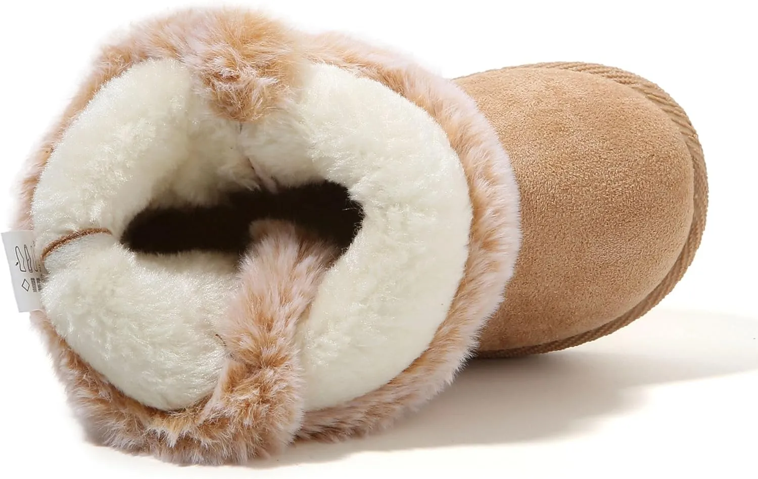 LONSOEN Kids Girls Boys Winter Warm Boots Suede Lightweight Faux Fur Lined Mid Calf Snow Boots for Toddler/Little Kid