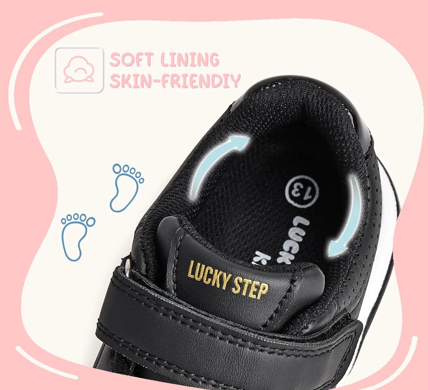 LUCKY STEP Boys Girls Athletic Running Shoes Air Lightweight Fashion Sneakers Casual Breathable Tennis Trainers for Little Kids