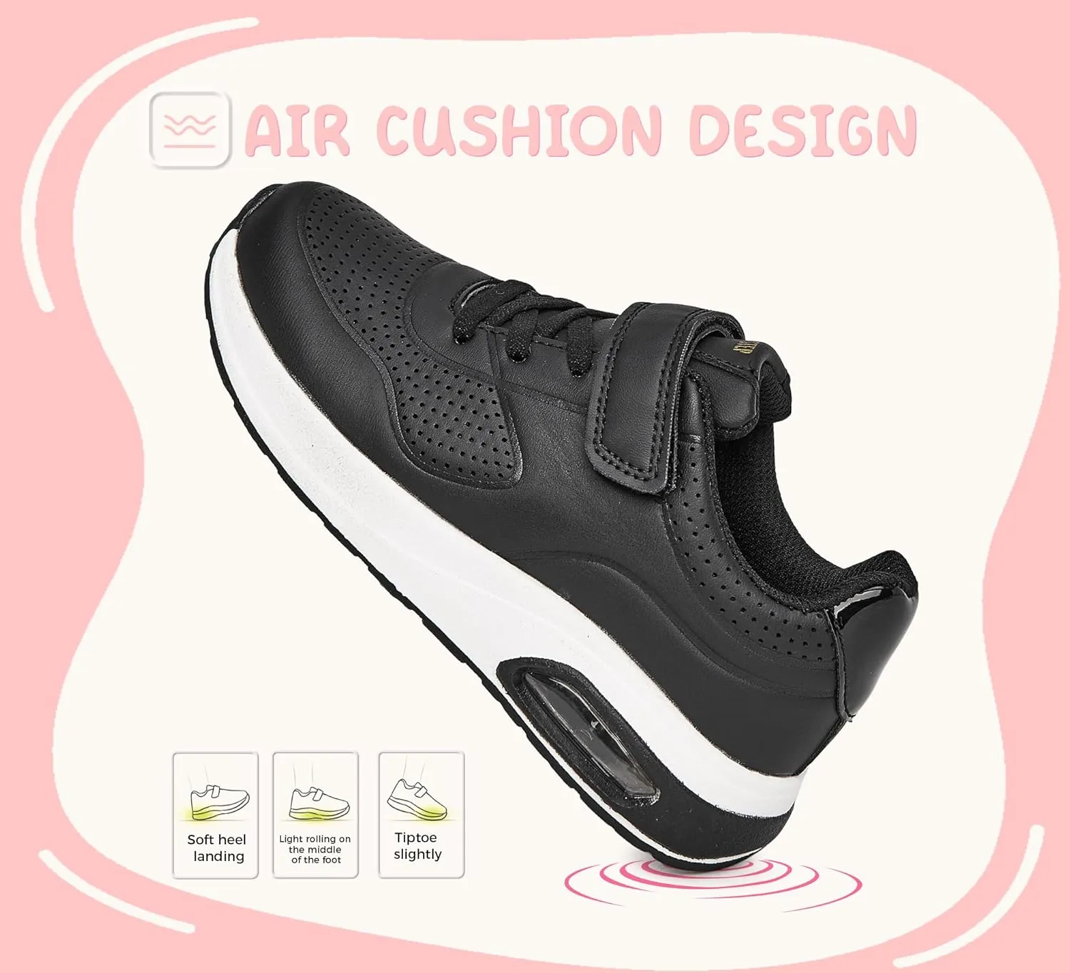 LUCKY STEP Boys Girls Athletic Running Shoes Air Lightweight Fashion Sneakers Casual Breathable Tennis Trainers for Little Kids