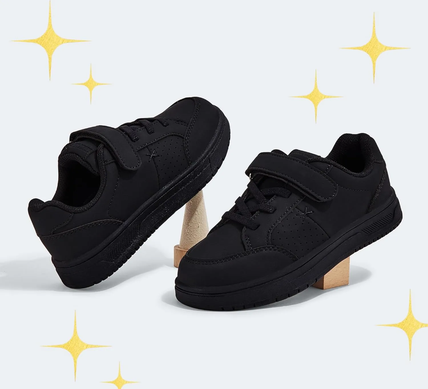 LUCKY STEP Kid's Glitter Walking Shoes Shiny Sparkly Sequins Fashion Sneakers Hook and Loop Athletic Unisex-Child Casual Running for Children/Boys/Girls