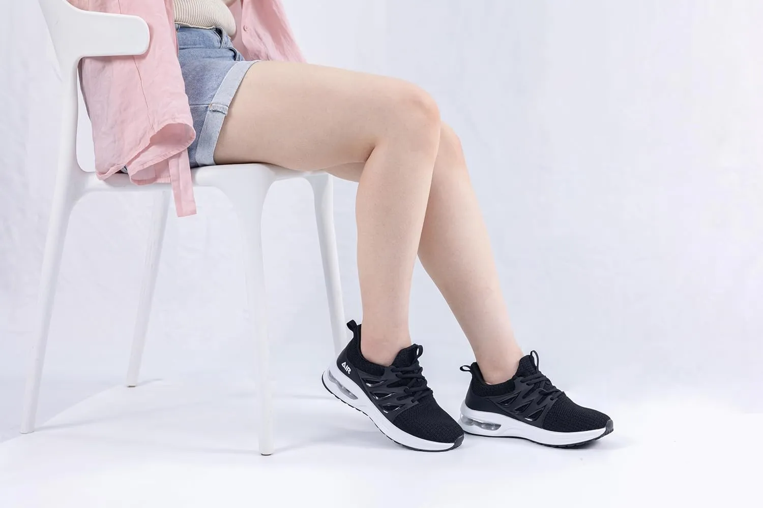 MAFEKE Womens Air Running Shoes Tennis Walking Sneakers Athletic Sport Shoes Lightweight Slip On Footwear for Gym Jogging Size 5.5-11
