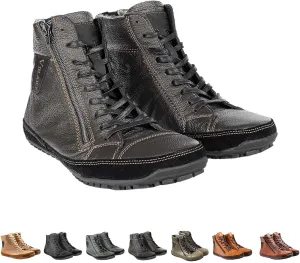 Magic Shoes Alaskan Mens Winter Boots with Fleece Lined Barefoot Shoes for Couples Non-Slip Hiking Footwear Comfort Warm Work Boots Grounded Shoes Zero Drop Booties Walking