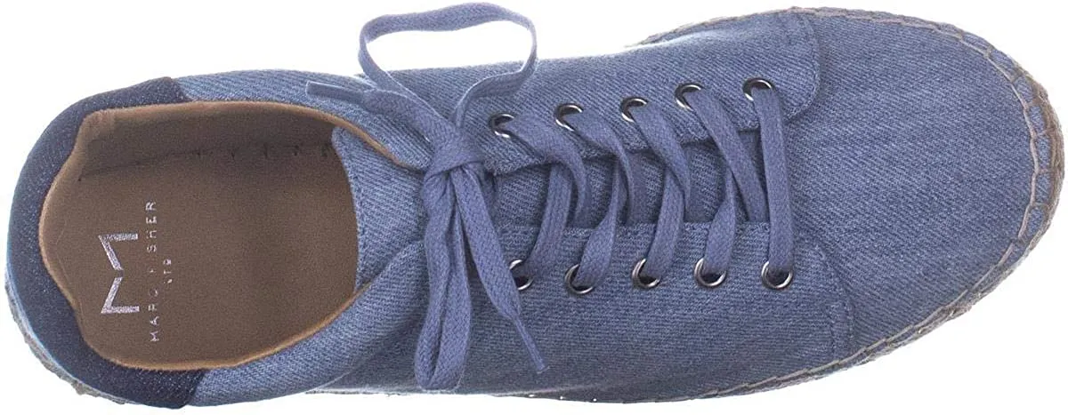 Marc Fisher Mandia2 Lace Up Espadrilles Sneakers, Light Blue, 8 US