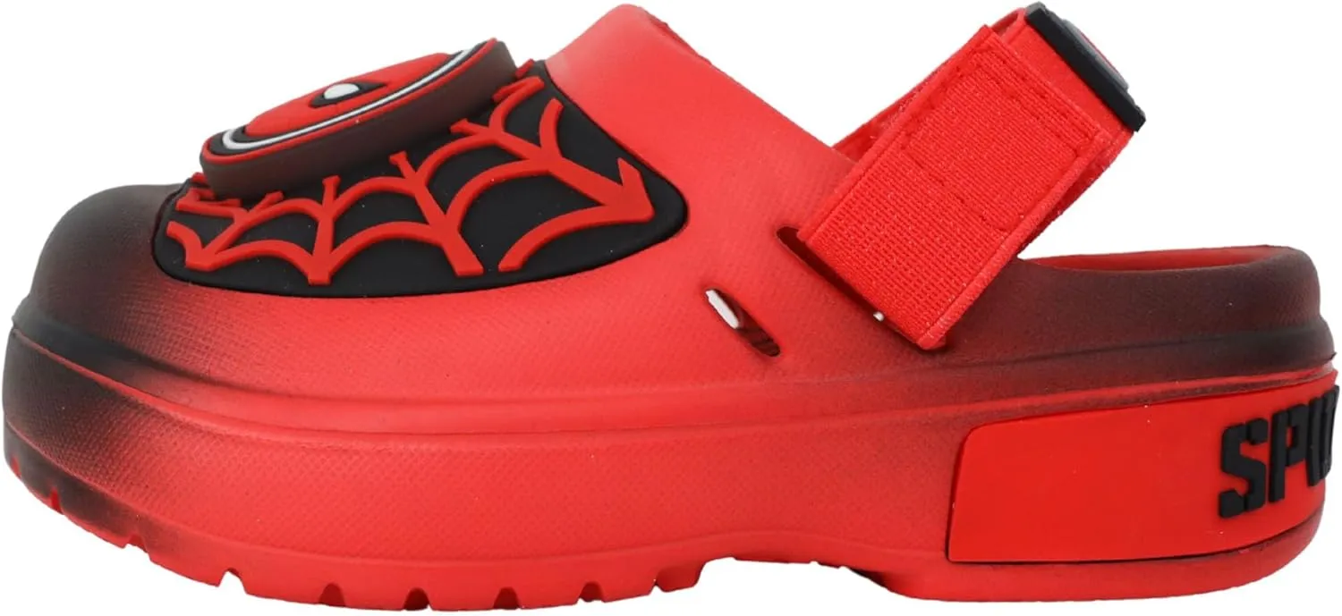 Marvel Spiderman Boys Slip On Clogs Kids Sandals Shoes Sizes 5-13
