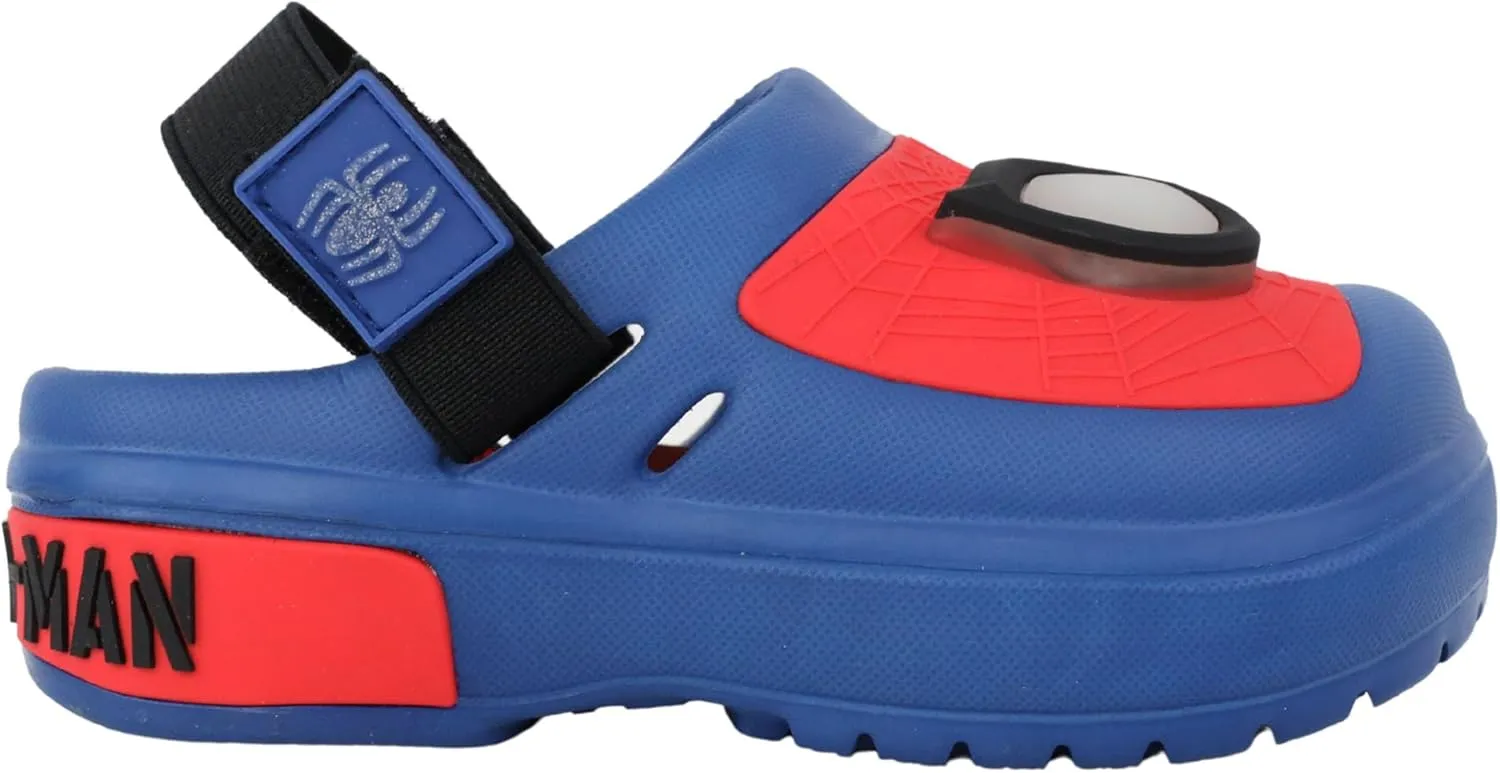 Marvel Spiderman Boys Slip On Clogs Kids Sandals Shoes Sizes 5-13