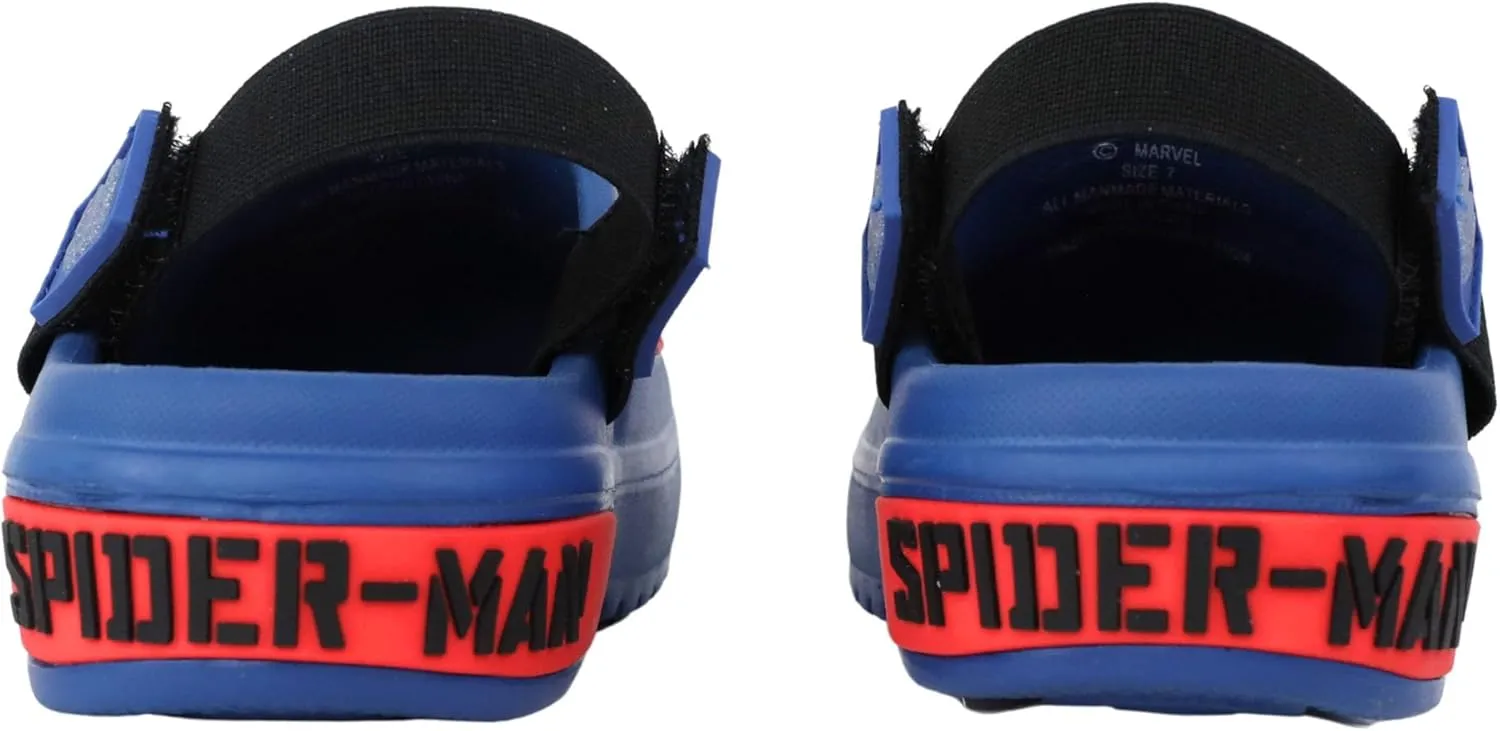 Marvel Spiderman Boys Slip On Clogs Kids Sandals Shoes Sizes 5-13