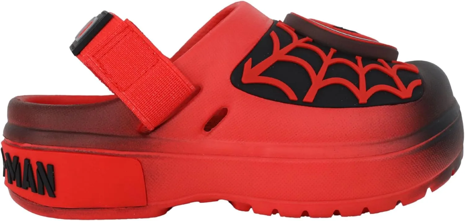 Marvel Spiderman Boys Slip On Clogs Kids Sandals Shoes Sizes 5-13