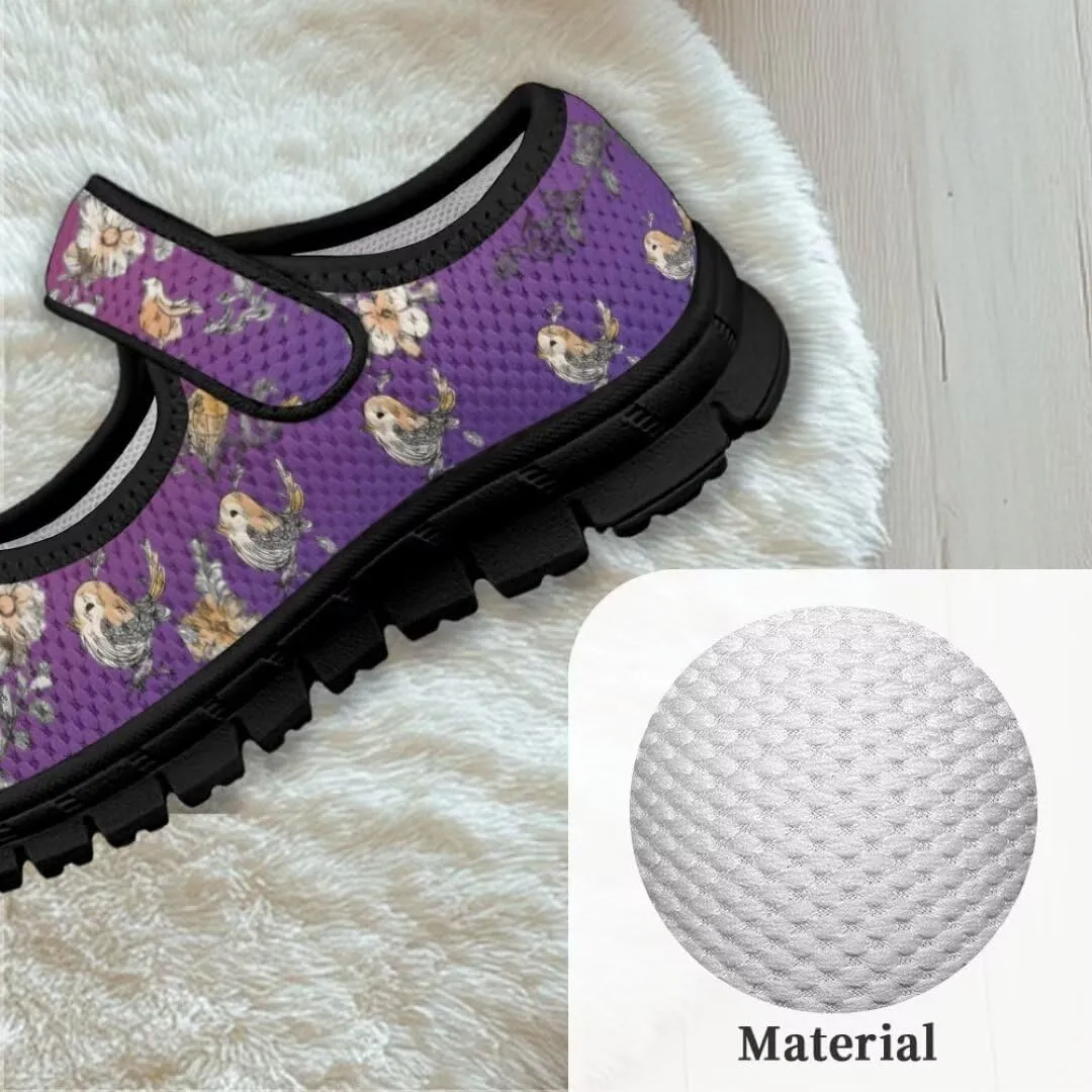 Mary Jane Shoes for Girls Back to School Flats Shoes Toddler Anti-Slip Sneaker with Mesh Upper