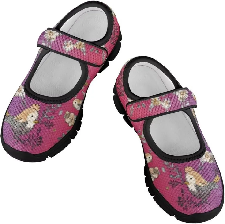 Mary Jane Shoes for Girls Back to School Flats Shoes Toddler Anti-Slip Sneaker with Mesh Upper