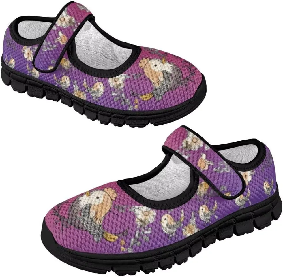 Mary Jane Shoes for Girls Back to School Flats Shoes Toddler Anti-Slip Sneaker with Mesh Upper