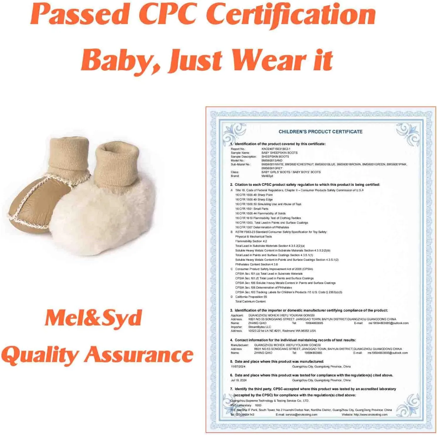 Mel&Syd Fleece Baby Booties, Unisex Geninue Australian Sheepskin Baby Booties, Infant Booties 0-12 Months
