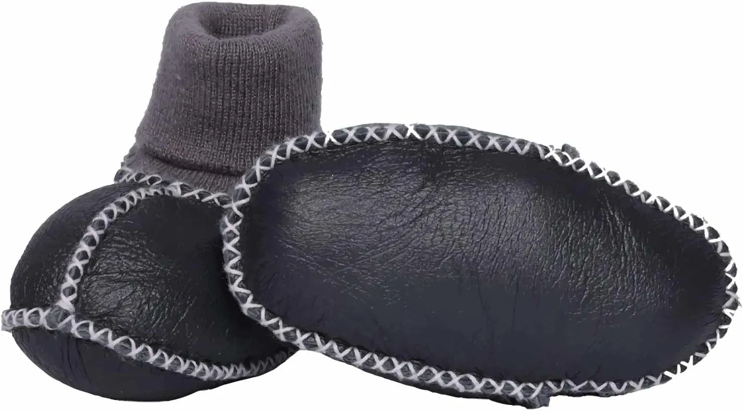 Mel&Syd Fleece Baby Booties, Unisex Geninue Australian Sheepskin Baby Booties, Infant Booties 0-12 Months