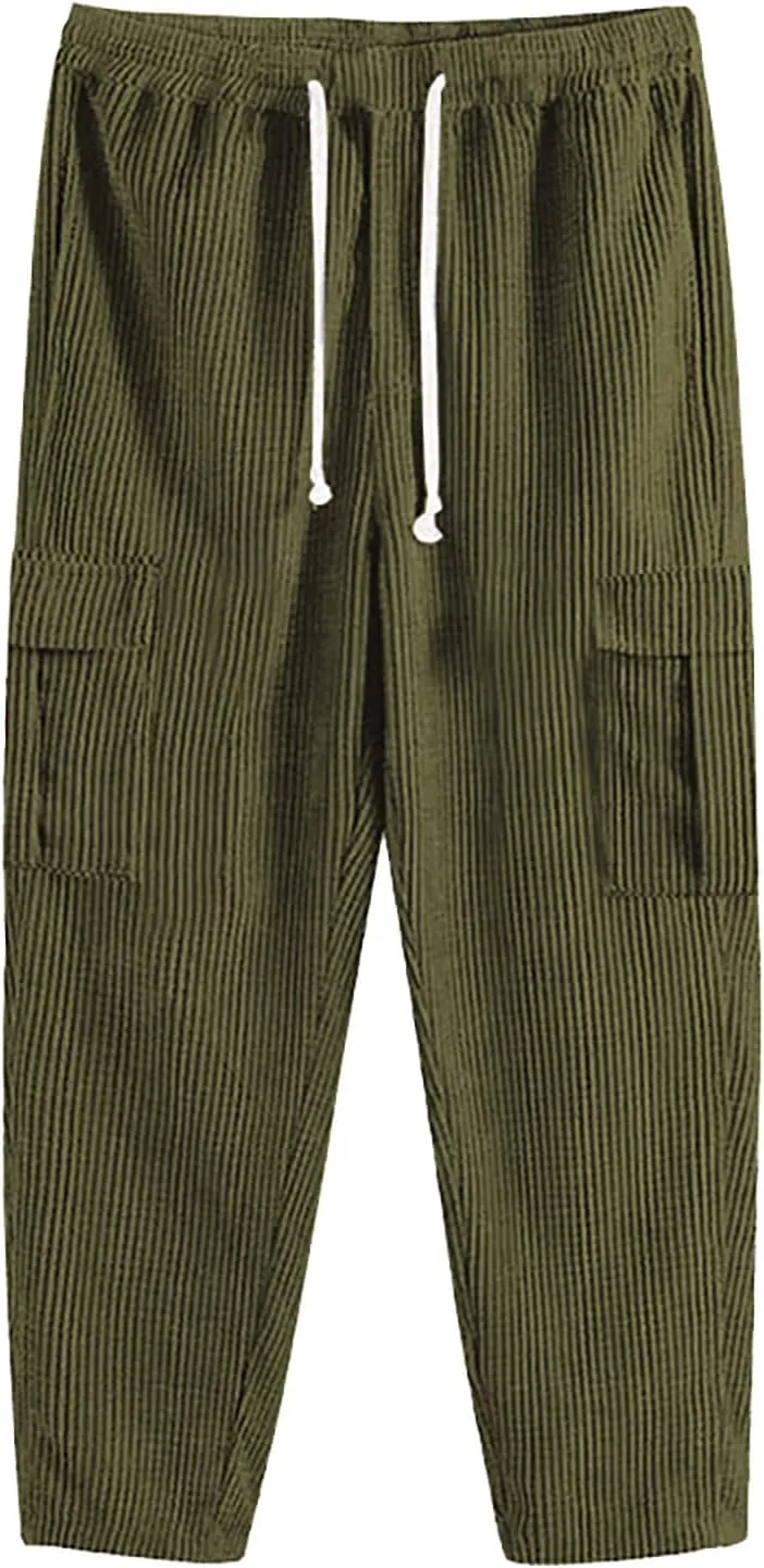 Mens Athletic Pants Fishing Big and Tall Jogging Stretch Durable Sweatpants Tactical Trousers Straight Leg Casual Pants