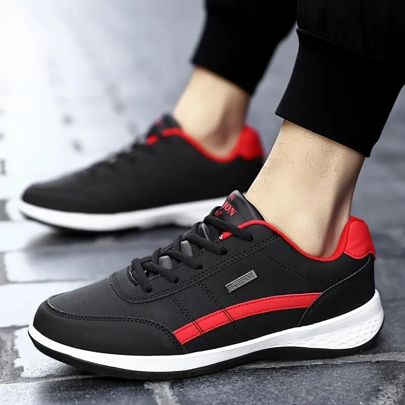 Men's Comfy Trainers, Low Top Durable Sneakers for Outdoor Park Jogging Workout