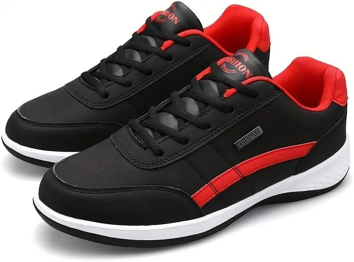 Men's Comfy Trainers, Low Top Durable Sneakers for Outdoor Park Jogging Workout