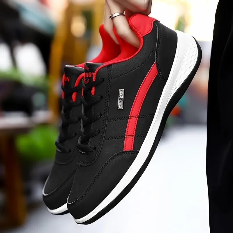 Men's Comfy Trainers, Low Top Durable Sneakers for Outdoor Park Jogging Workout