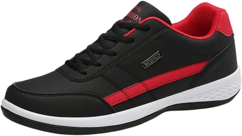 Men's Comfy Trainers, Low Top Durable Sneakers for Outdoor Park Jogging Workout
