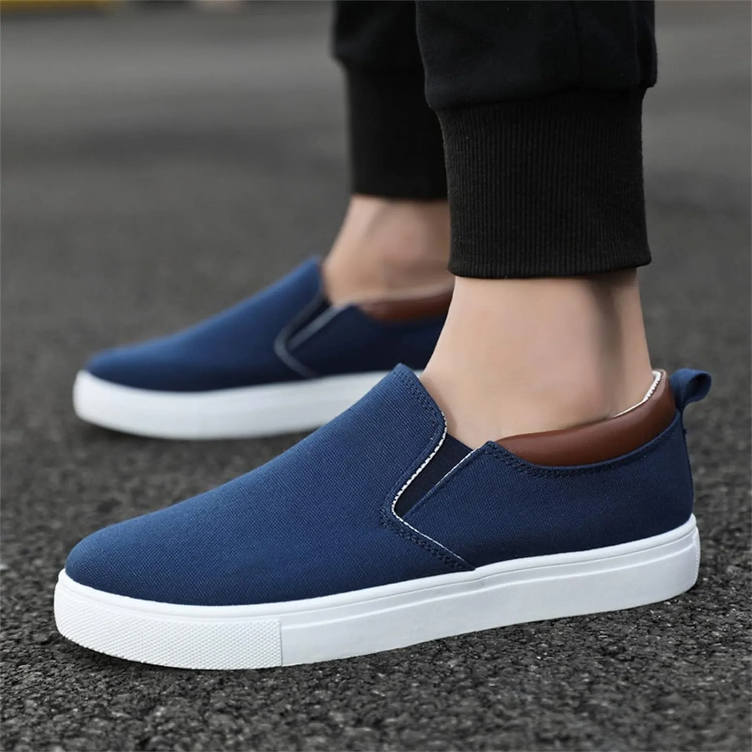 Mens Fashion Solid Color Canvas Flat Bottom Comfortable Running Casual Shoes Men S Shoes Casual Men's Sport Boots Men Shoes