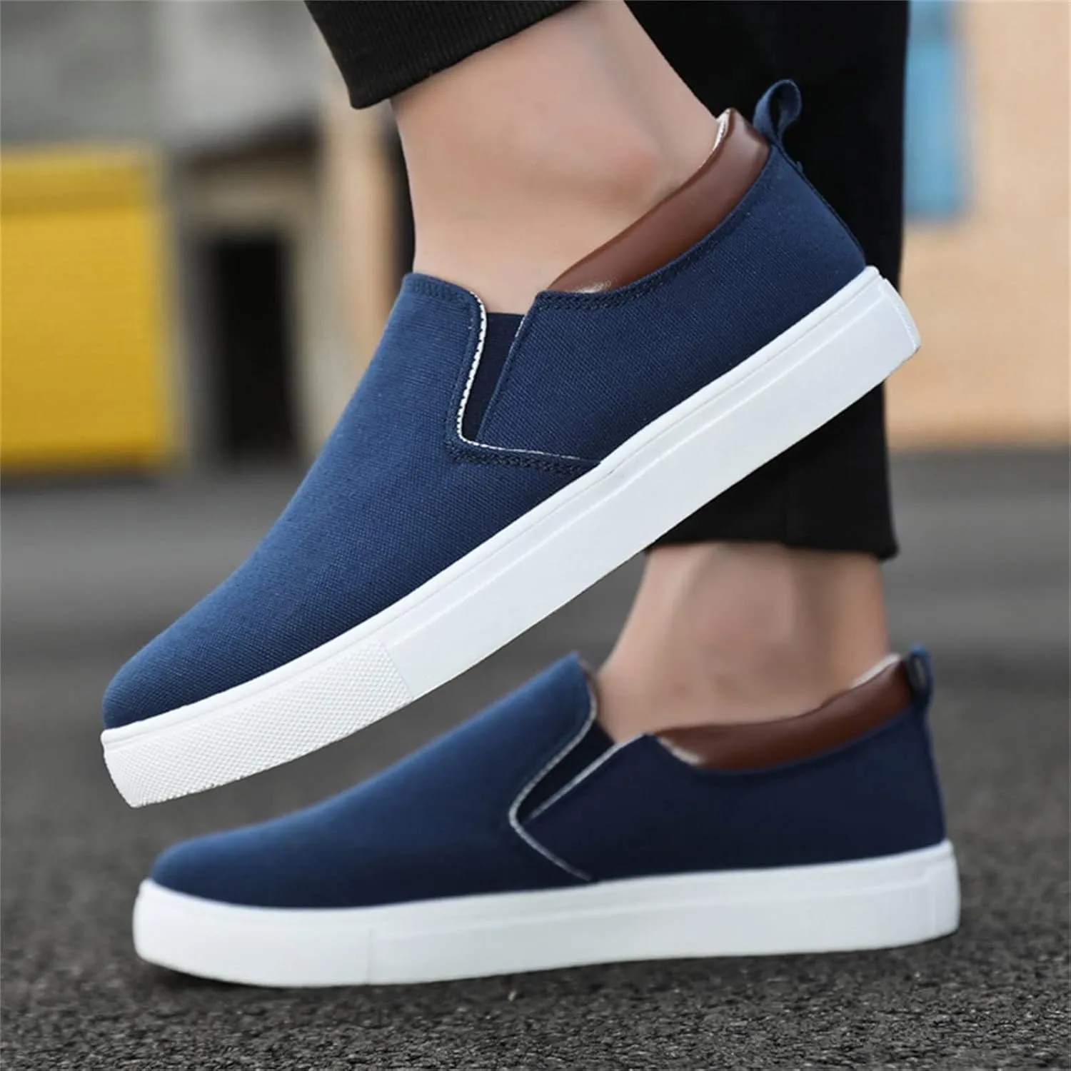Mens Fashion Solid Color Canvas Flat Bottom Comfortable Running Casual Shoes Men S Shoes Casual Men's Sport Boots Men Shoes