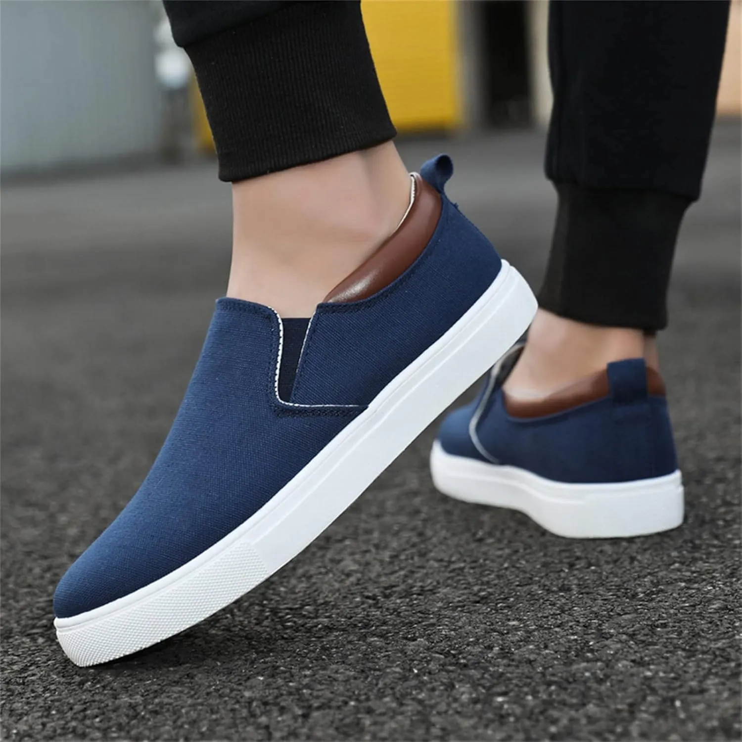 Mens Fashion Solid Color Canvas Flat Bottom Comfortable Running Casual Shoes Men S Shoes Casual Men's Sport Boots Men Shoes