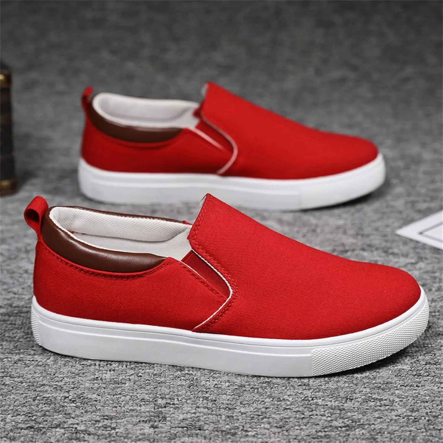 Mens Fashion Solid Color Canvas Flat Bottom Comfortable Running Casual Shoes Men S Shoes Casual Men's Sport Boots Men Shoes
