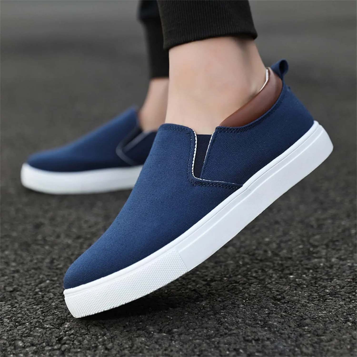 Mens Fashion Solid Color Canvas Flat Bottom Comfortable Running Casual Shoes Men S Shoes Casual Men's Sport Boots Men Shoes