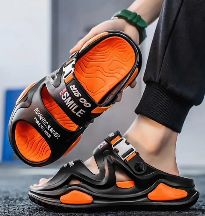 Men's Fashionable EVA Slide Sandals – Lightweight & Comfortable Open-Toe Slippers for Beach, Home & Casual Outings,Non-Slip
