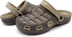 Men's Garden Clogs Shoes Slippers Sandals Two Tone Ventilated Summer Beach Casual Relax Backyard