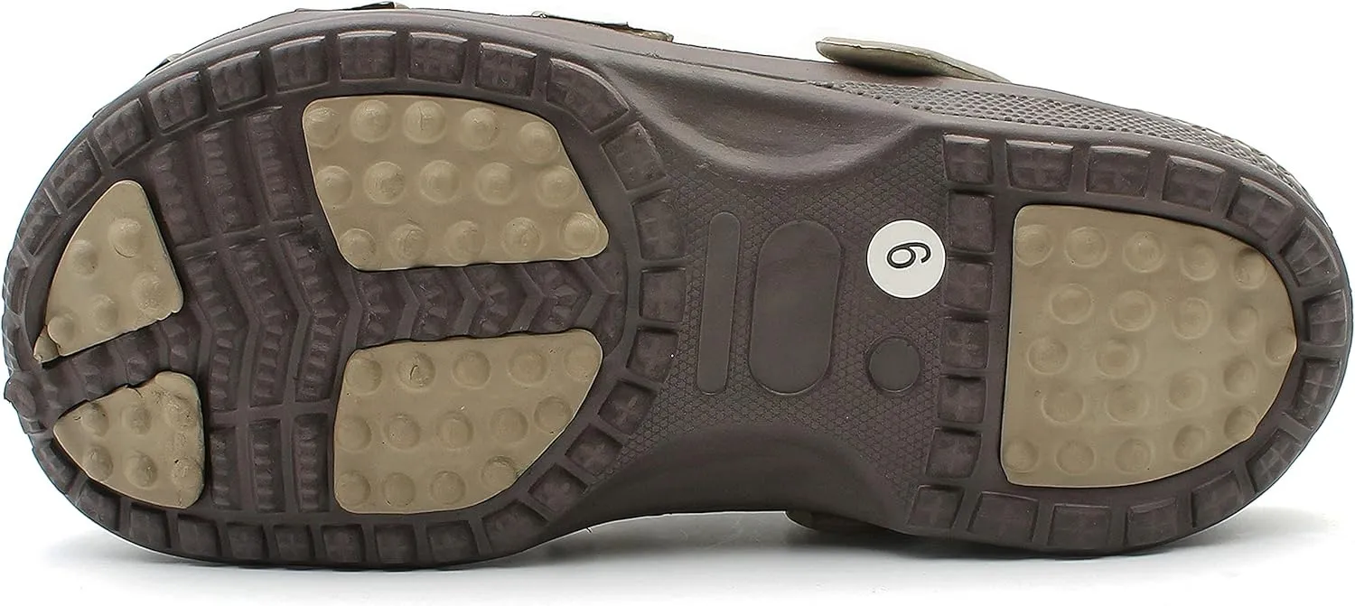 Men's Garden Clogs Shoes Slippers Sandals Two Tone Ventilated Summer Beach Casual Relax Backyard