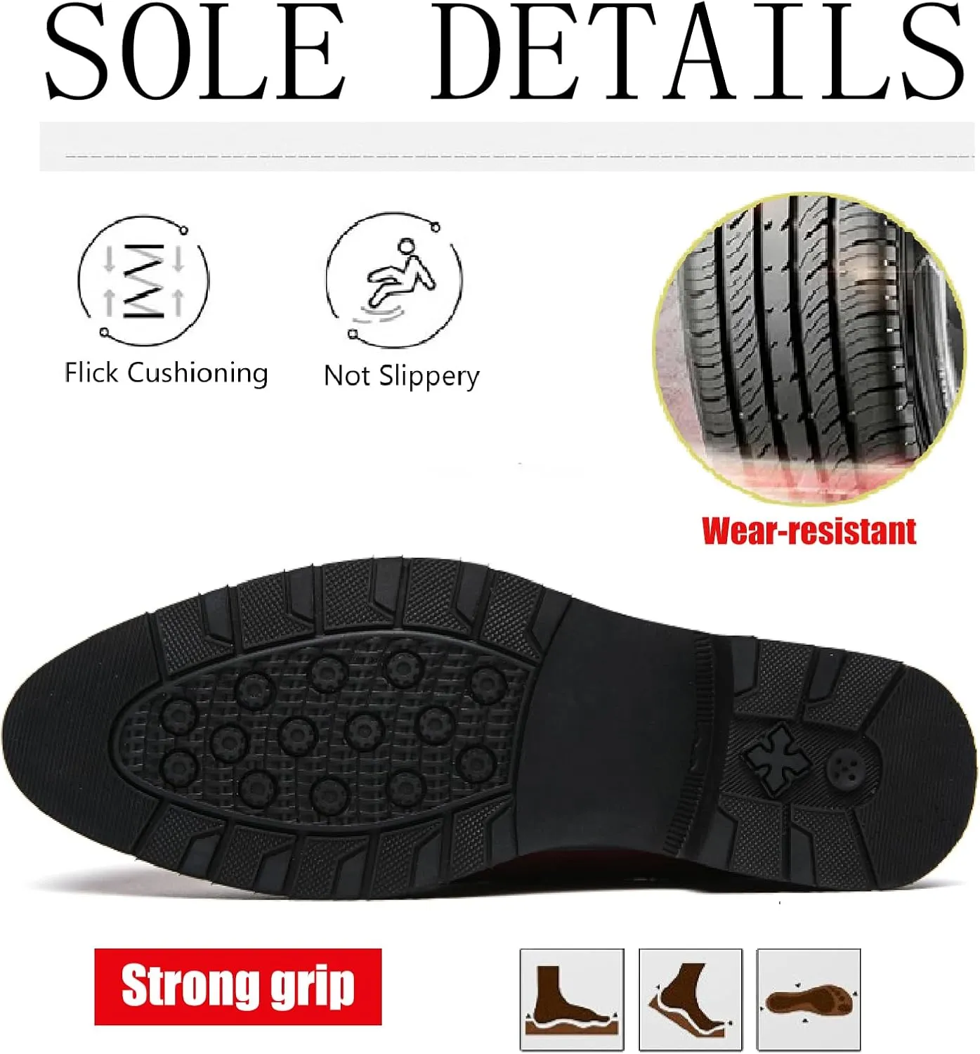 Men's Patent Leather Closed Toe Sandals with Adjust Buckle Strap Anti-Slip Breathable Pointed Toe Block Heel Slingback Dress Sandals for Business Office Walking Driving Shoes