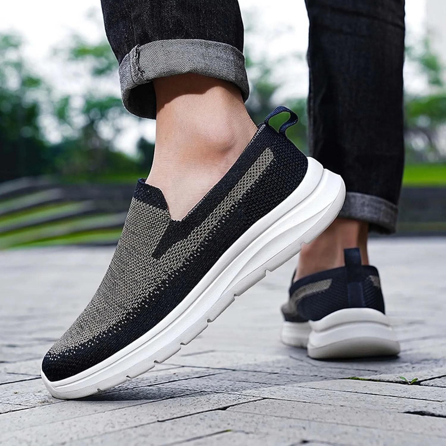 Men's Premium Casual Mesh Walking Shoes,Thick Sole Sneakers,Fashion Lightweight Mesh Sneakers,Outdoor Casual Sneakers,Lightweight,Breathable,Comfortable,Soft,Non-Slip,Durable
