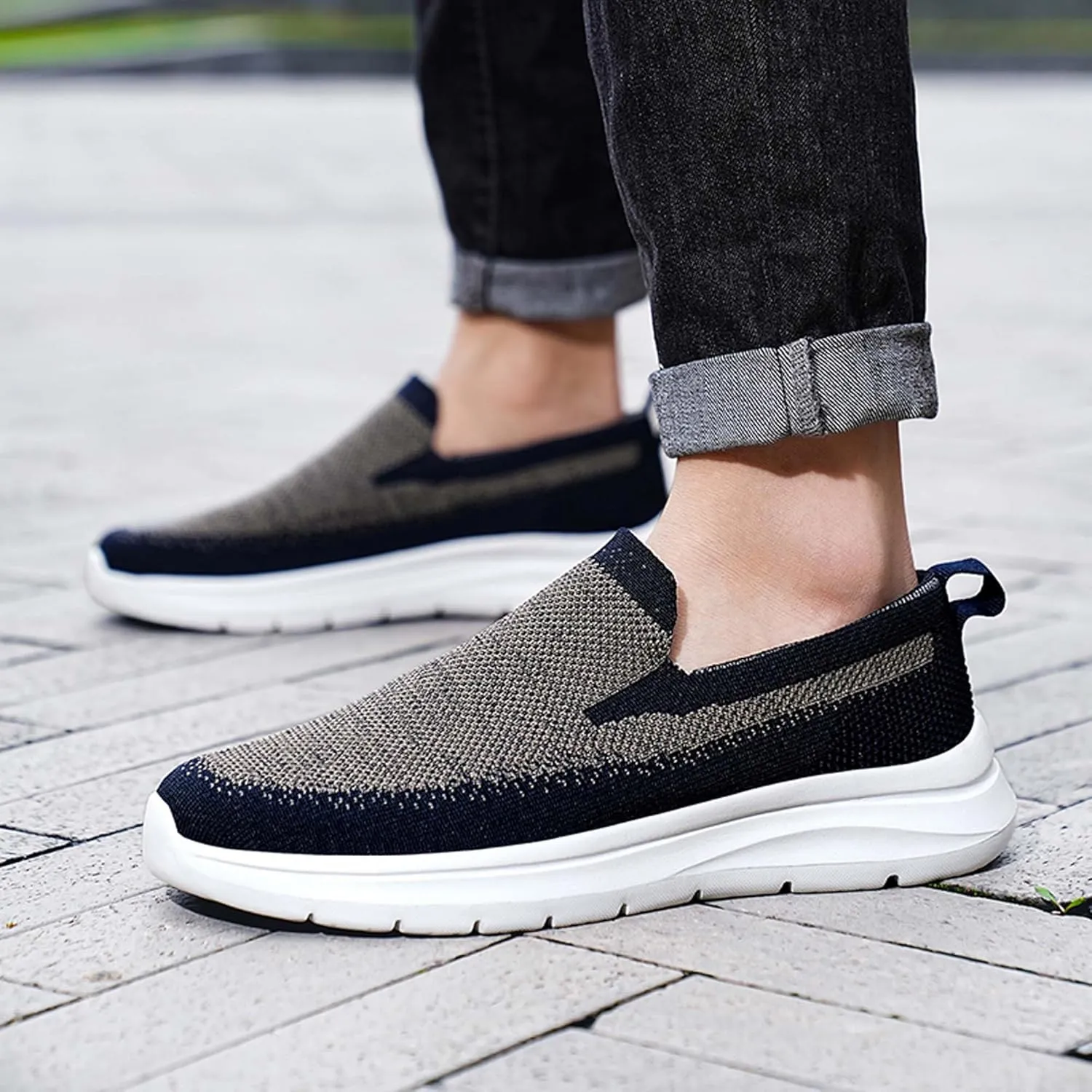 Men's Premium Casual Mesh Walking Shoes,Thick Sole Sneakers,Fashion Lightweight Mesh Sneakers,Outdoor Casual Sneakers,Lightweight,Breathable,Comfortable,Soft,Non-Slip,Durable