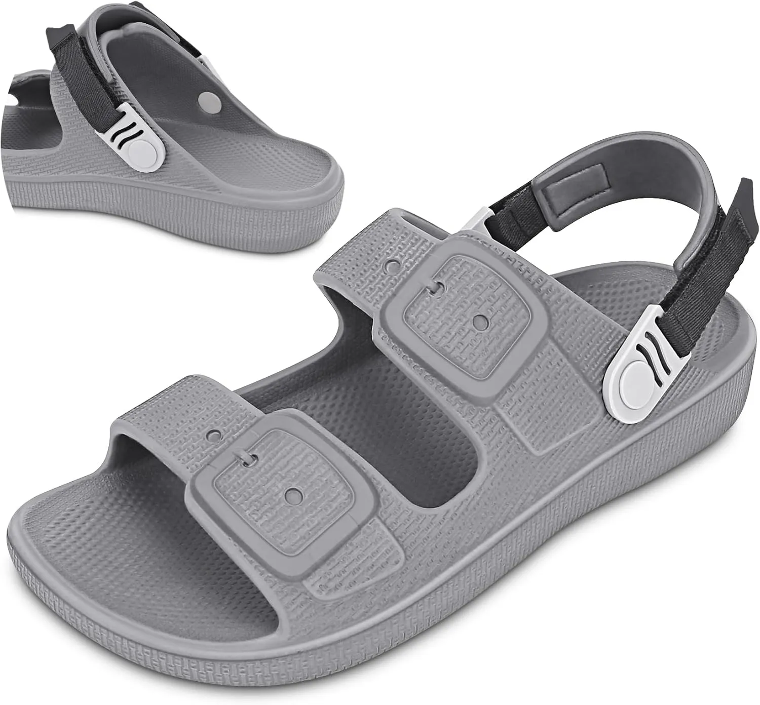 Mens Sandals, Beach Sandals & Slides, Comfortable Summer Slippers & Beach Shoes for Men, Lightweight & Non-Slip, Black Slides, Comfortable Slides 8-12