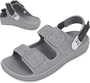 Mens Sandals, Beach Sandals & Slides, Comfortable Summer Slippers & Beach Shoes for Men, Lightweight & Non-Slip, Black Slides, Comfortable Slides 8-12
