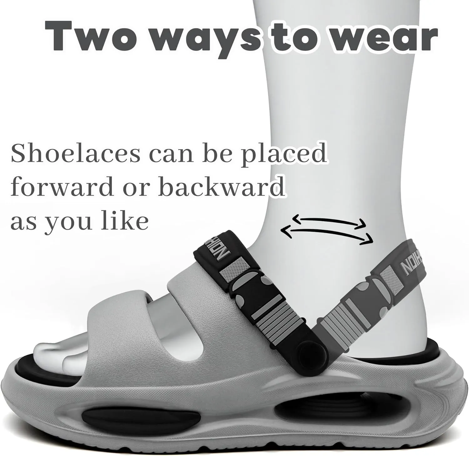 Men's Slide Sandals Indoor and Outdoor, Casual Platform Slide Sandals for Men Spring Summer, Lightweight Comfortable Cushioned Open Toe Men’s Slippers Shoes